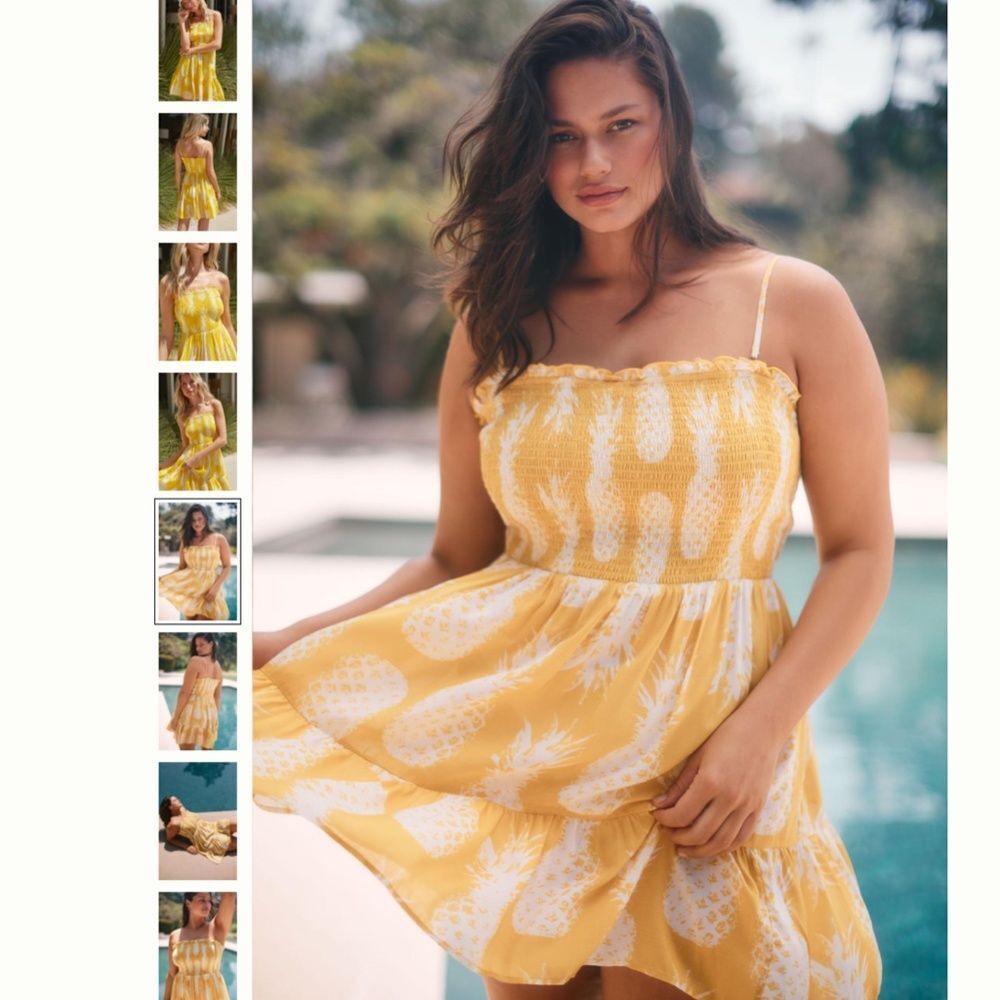 By Anthropologie Printed Smocked Mini Dress